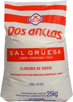 Sal para ablandador Dos Anclas Premium 25 kg — Bolsa de 25 kg